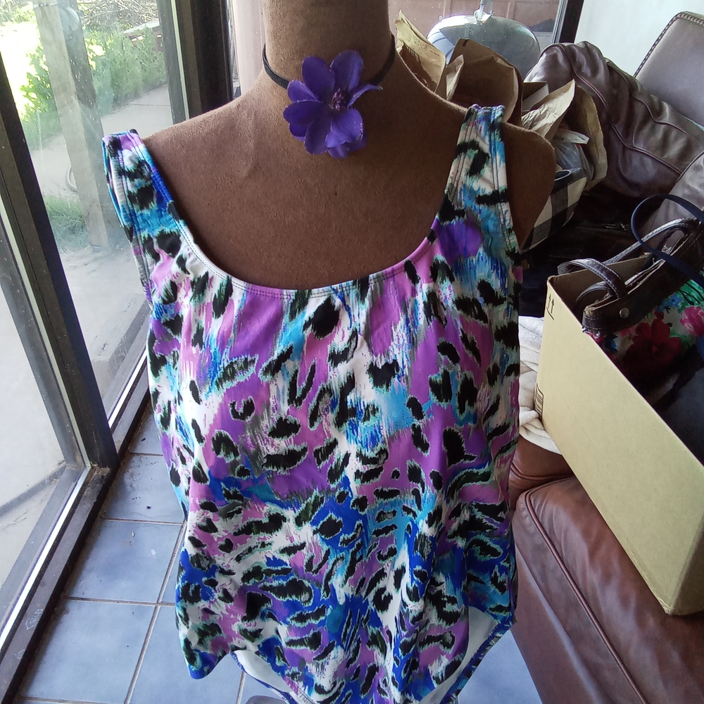 Women's Catalina Animal Print Swimsuit, One-Piece, Size 18